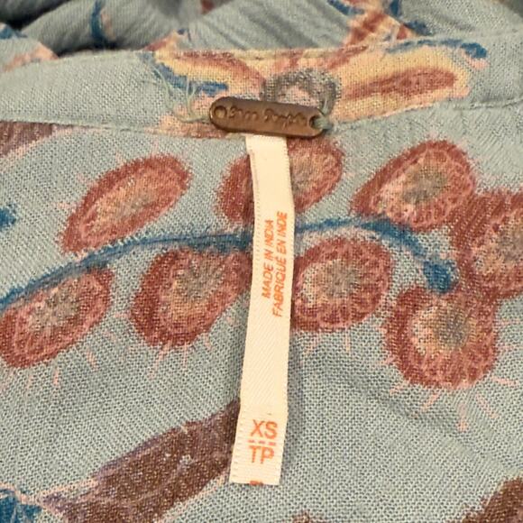 Free People Just The Two Of Us Printed Dress Size XS - Picture 6 of 7